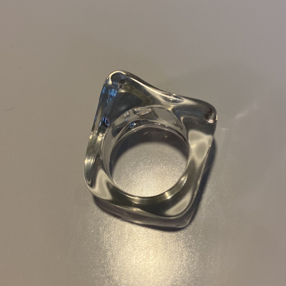 Clear Chunky Resin Ring